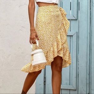 Brand New Floral Wrap Skirt